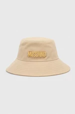 Bavlněná čepice Moschino béžová barva, M3094 65408