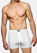 Pánske klasické boxerky na gombíky ATLANTIC 2PACK - biele