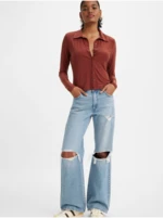 Levi's Světle modré dámské široké džíny Levi's® Baggy Boot - Dámské Levi's Světle modré dámské široké džíny Levi's® Baggy Boot - Dámské