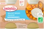 BABYBIO Brassé z ovčího mléka mango 2 x 130 g