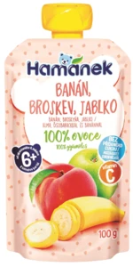 HAMÁNEK kapsička Banán, broskev, jablko 100 g