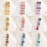 5/10Pcs New Cute Solid Ribbon Bowknot Hair Clips for Baby Girls Handmade Bows Hairpin Barrettes Headwear Kids Hair Accessories