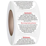 100/500pcs White Round Warning Label Sticker For Candle Jar Container Labels 25mm/38mm Wax Melting Safety Stickers