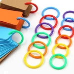 50Pcs/Bag Plastic Colors Ring Binder 15 - 40mm DIY Albums Loose-leaf Book Hoops Opening Office Binding Supplie Photo Album