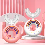 Kids U Shaped Toothbrush Silicone 360 Degree Children's Toothbrush For Teeth Cleaning Oral Care Cute Donut Brushes Teeth Care