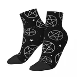 Socks Polyester Low Tube Pentagrams Pattern Socks Breathable Casual Short Sock