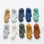 5 Pairs Colorful Spring Summer Men's Invisible Socks Cotton Men High Quality Breathable Non-Slip Ankle Socks Man Boat Socks Thin