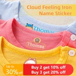 Multi Style Personalized Embroidery Name Sticker Clothes Label Decals Washable Iron On Tags Children Uniform Stickers Custom