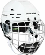 Bauer RE-AKT 85 Helmet Combo SR Biała S Kask hokejowy