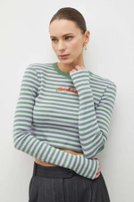 Tričko s dlhým rukávom MAX&Co. x CHUFY dámske,zelená farba,2418971021200