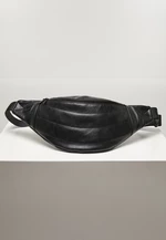 Black shoulder bag made of imitation leather