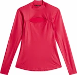 J.Lindeberg Sage Long Sleeve Womens Top Rose Red XS Camiseta polo