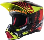 Alpinestars S-M5 Solar Flare Helmet Black/Red Fluorescent/Yellow Fluorescent/Glossy S Helm