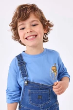 Dětská bavlněná košile s dlouhým rukávem Mayoral s potiskem