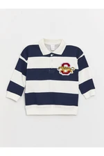 LC Waikiki Polo Neck Long Sleeve Striped Baby Boy Sweatshirt