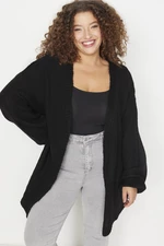 Trendyol Curve Black Balloon Sleeve Knitwear Cardigan