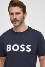 Bavlnené tričko Boss Green pánsky, s nášivkou, 50506344