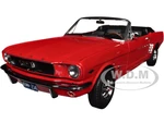 1966 Ford Mustang Convertible Signal Flare Red 1/18 Diecast Model Car by Norev