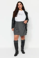 Trendyol Curve Multicolored Plaid / Check Woven Skirt