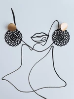 Earrings FLOWER STYLE black Dstreet