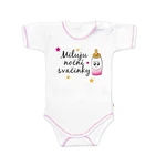 Baby Nellys Body kr. rukáv s vtipným textem, Miluju noční svačinky, vel. 62