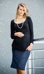 Be MaaMaa Těhotenské sukně SARA - modrá, vel. XS (32-34)