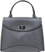 Dámská luxusní kožená kabelka Arteddy - tmavě šedá