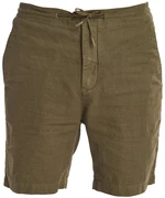 Barbour Jednofarebné ľanové kraťasy Barbour Linen Mix Shorts - zelené - 30 (S)