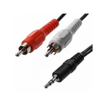 Kábel AQ Audio 3,5 mm jack  na 2x RCA konektor, M/M, 5 m (xaqca42050) kábel na prenos audio signálu • Jack samec 3,5 mm na jednej strane a 2x Cinch sa