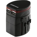 Omega Travel OTRA2 4in1 16362 USB nabíjačka do zásuvky (230 V) Výstupný prúd (max.) 2000 mA 3 x USB , sieťová zásuvka