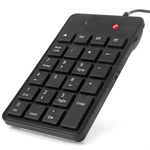 Klávesnica C-Tech KBN-01, numerická (KBN-01) čierna USB numerická klávesnice s 23 klávesami včetně 4 kancelářských: Home, tab, email a kalkulačka.

Te