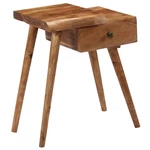 Bedside Table Solid Acacia Wood 17.7"x12.6"x21.6"
