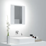 LED Bathroom Mirror Cabinet White 15.7"x4.7"x17.7"
