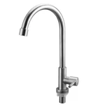 32x13.5cm Stainless Steel Kitchen Sink Faucet Single Lever Cold Water Tap Silver Faucet