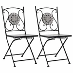 Bistro Chairs 2 pcs Gray