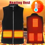 Men Electric USB Heated Vest Jacket Coat Warm Up Heating Pad Cloth Body Warmer