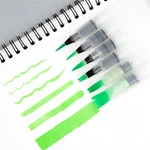 WG2019-6 6pcs/set Portable Paint Brush Water Color Brush Pencil Soft Brush Pen for Beginner Painting Drawing Art Supplie