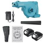 2200W 2-In-1 2.4Ah Home Car Electric Air Blower Vacuum Dust Sustion Collector Leaf Blower W/ None/1/2 24000mah Battery F