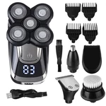 5 In 1 Intelligent Display Hair Trimmer Multifunction 600mAh Battery USB Electric Hair Clipper Haircut Tool