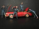 Zombie Mechanics 4 Piece Figurine Set "Got Zombies" for 1/24 Scale Models by American Diorama