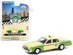 1987 Chevrolet Caprice Yellow and Green "Chicago Checker Taxi Affl Inc." "Hobby Exclusive" 1/64 Diecast Model Car by Greenlight