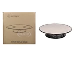Rotary Display Turntable Stand Medium 10 Inches with Silver Top for 1/64 1/43 1/32 1/24 1/18 Scale Models by Autoart