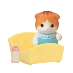 Sylvanian Families Baby javorové kotě s postýlkou