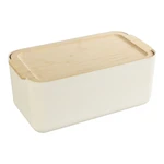 Béžový úložný box s bambusovým vekom Wenko Derry Bamboo