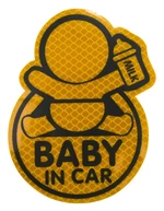 COMPASS Dekor samolepící BABY IN CAR žlutý