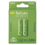 Batéria nabíjacie GP ReCyko, HR06, AA, 2450mAh, NiMH, krabička 2ks (B2125) nabíjacia batéria • typ HR6 (tužka, AA) • minimálna kapacita 2 450 mAh • na