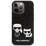 Kryt na mobil Karl Lagerfeld and Choupette Leather na Apple iPhone 13 Pro (KLHCP13LPCUSKCBK) čierne ochranný kryt na mobil • na iPhone 13 Pro • s logo
