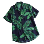 Mens Summer Vacation Beach Floral Printed Hawaiian Shirts