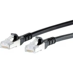 Metz Connect 1308455000-E RJ45 sieťové káble, prepojovacie káble CAT 6A S/FTP 5.00 m čierna s ochranou 1 ks