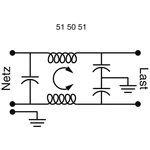 Yunpen YB01A1 sieťový filter s IEC zásuvkou 250 V/AC 1 A 3.7 mH (d x š x v) 57 x 25.25 x 52.3 mm 1 ks